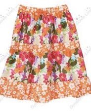 NWT Gymboree Surf Adventure Prairie Tiered Mix Print Skirt 4