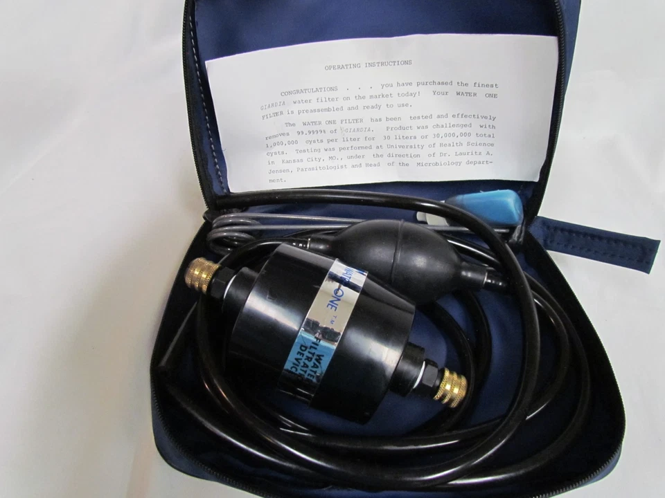 Sistema de un filtro de agua portátil viajero limpio camping senderismo pesca vacaciones Foto 2 de 4