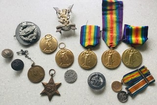 WW1 Victory medals & other items