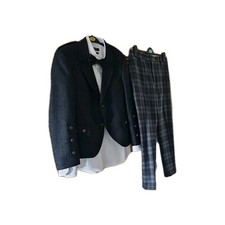 Complete Formal Highland Outfit Trews Dicky Bow Jacket M BOSS Shirt M