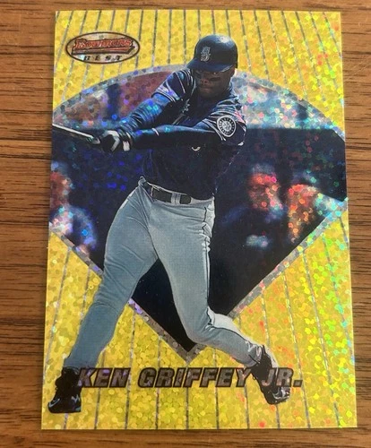 1996 Bowman Best Previews Ken Griffey Jr. Atomic Refractor card #BBP30
