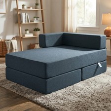 Mittelfestes faltbares Futonsofa & Bett - perfekt zum Übernachten & Entspannen
