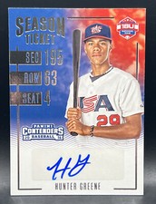 2016 Elite Contenders Hunter Green RC Rookie Auto NM+ Reds 18u USA Team #18u-hg