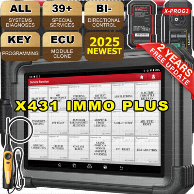 2026 LAUNCH X431 IMMO PLUS PAD VII Key Programming Car Diagnostic Tool ECU Clone