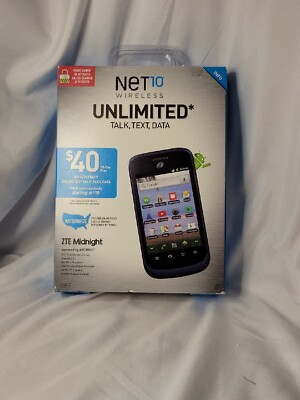 New! Net10 Wireless ZTE Midnight Z768G Cellular Smartphone