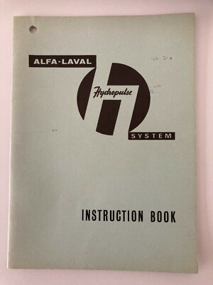 ALFA LAVAL HYDRAPULSE SYSTEM MILKING MACHINE INSTRUCTION BOOK CLUSTER CLAW 