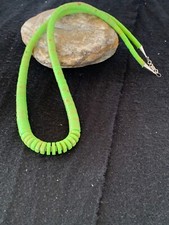 Green Gaspeite Stabilized Navajo Sterling Silver Beads Necklace 21&rdquo; 4243