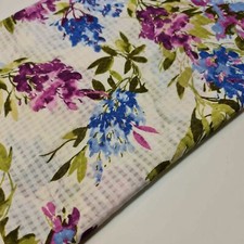 Abito Primaverile Trasparente Crepe Avorio Floreale Materiale Morbido Tessuto Artigianale 58" al metro