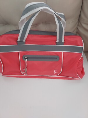Danskin DUFFLE DANCE TOTE.  PINK,GRAY WHITE. LIGHTWEIGHT.  NEW