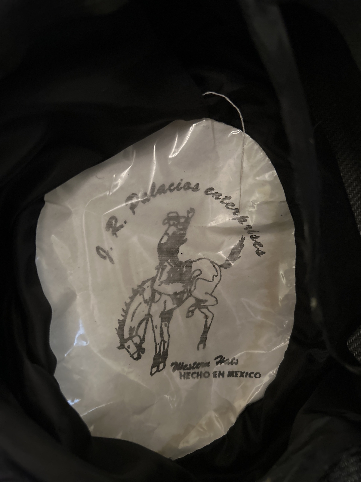 Vintage Black Cowboy Hat Made Mexico JR Palacios XL Gem