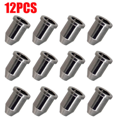 12Pcs Guitar String Mounting Ferrules Thru Body 1/4'' Gun Black Accessories USA