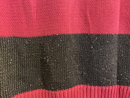 Girls Old Navy Striped Sequin Gray & Pink Sweater Top sz 8 M - Picture 7 of 7