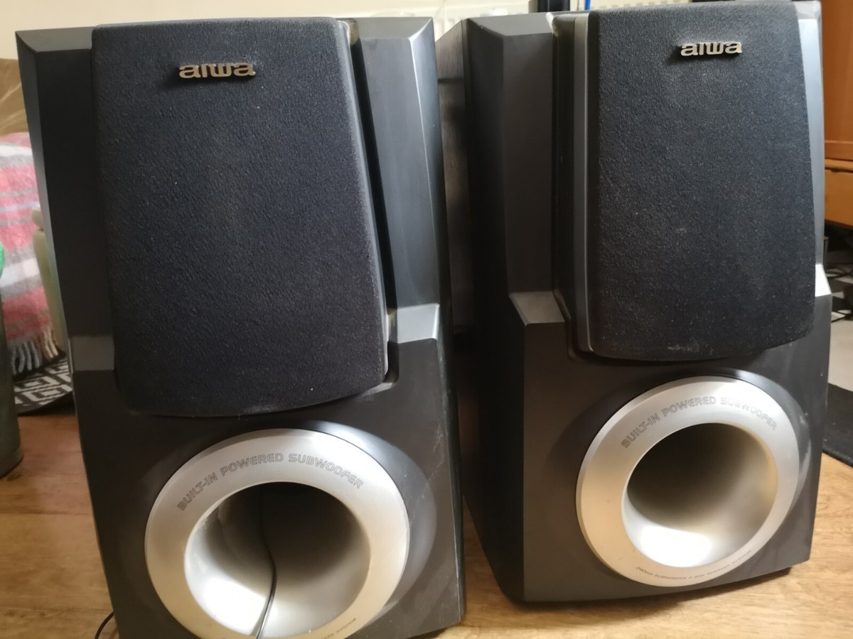 AIWAアイワ AFB-7 fullrange speaker system Vintage Aiwa AFBS Full Range Powered Speaker System AFB-7U