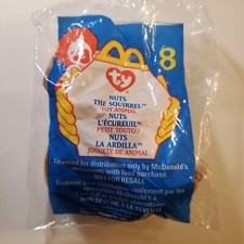 New 1999 McDonalds Ty Teenie Beanie Nuts The Squirrel 8 NIP