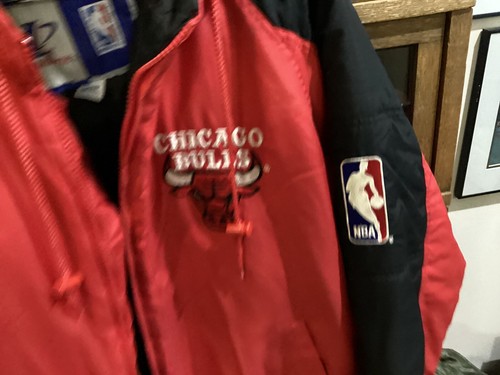 VTG 90’s Chicago Bulls LOGO ATHLETIC Full Zip LOGO SCRIPT Winter Jacket SZ XL - Picture 13 of 21