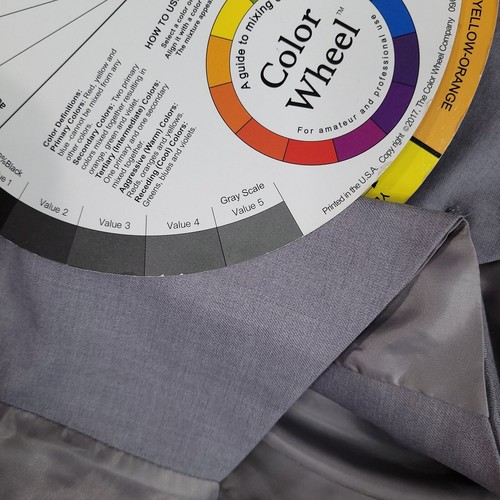 Wehilion Men's Formal Vest Button Front Sleeveless Gray Size L - Picture 9 of 11