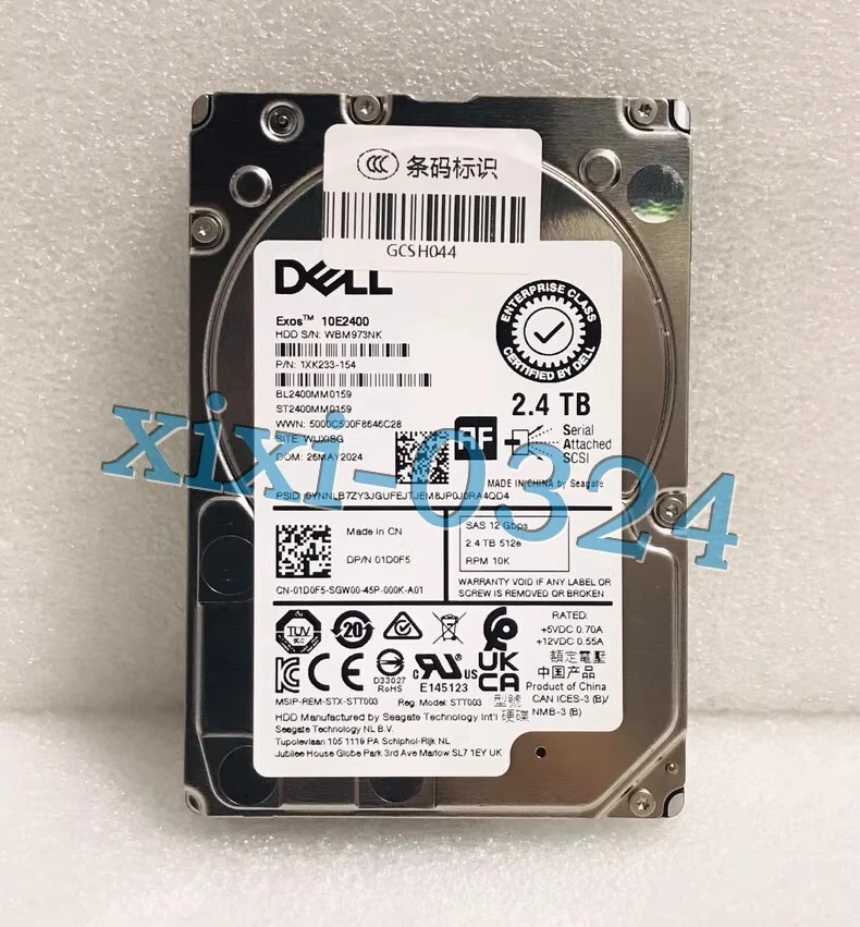 New DELL RWR8F Hard Drive 2.4TB 10K SAS 2.5" 12Gbps ST2400MM0159 Fast delivery - Image 2 of 3