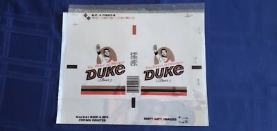 Vintage Duke Beer Color Overlays For Printing Cans.  Made By Schmidts Brewery.