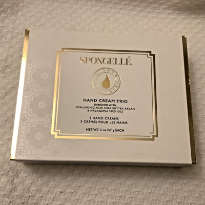 Spongelle Hand Cream Trio Lotion Beach Grass, Honey Blossom, Sugar Dahlia NEW