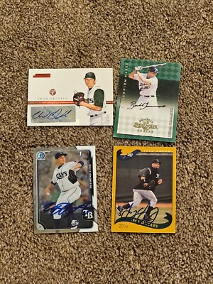 lot 4 Tampa Bay Rays signed cards autographed baseball Card Autograph ...