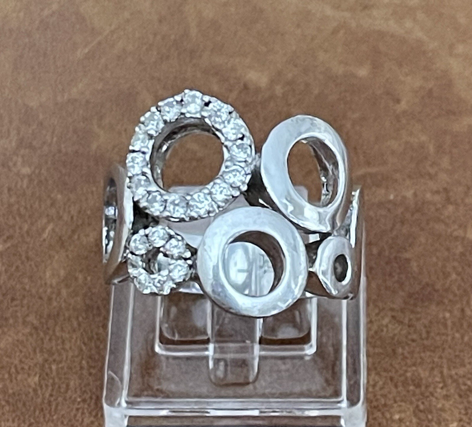 Multi Circle Cluster Bubble Ring-Modern Design CZ… - image 10