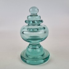 Antiker Briefbeschwerer gr&uuml;nes Glas Tintenfass aus dem 19. Jahrhundert 15 cm hoch