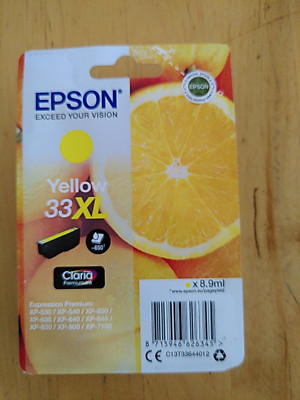 Original Epson 33XL Yellow MHD 01.2025 Expression Premium XP 530 630 635 830 OVP