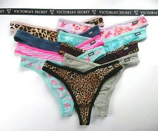 Victorias Secret V Cut Brazilian THONG Panty Panti SEXY Cotton NWT High Leg PINK