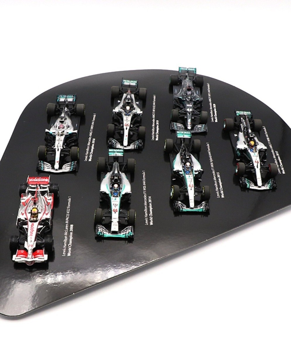 Minichamps Scale 1:43 Model Car Lewis Hamilton Set 7 Cars World