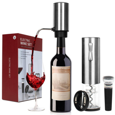 Electric Wine Opener Set-Zuplo Wine Gifts-Electric Wine Aerator Pourer-Rechargea