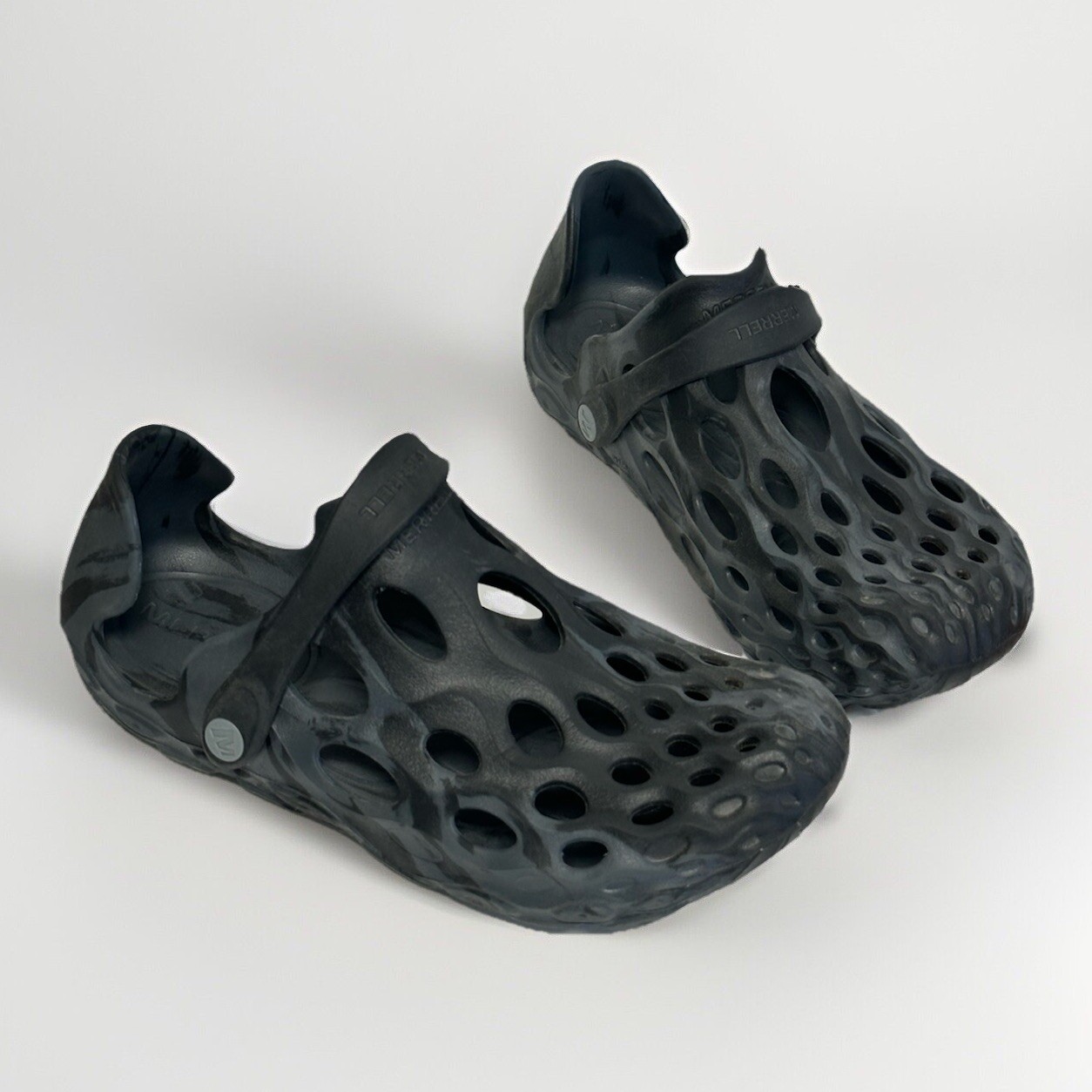 Merrell Hydro Moc scarpe acqua zoccoli sandali escursionismo coccodrillo donna taglia 7 grigio nero