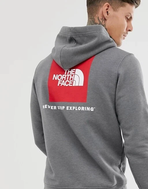 The North Face Graphic hoodie in gray Exclusive to ASOS