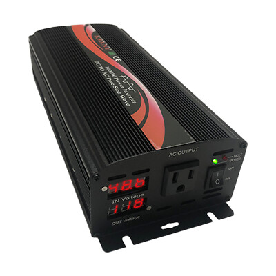 1000W Pure Sine Wave Power Inverter 48V DC to 120V AC 60HZ LED Display US Stock