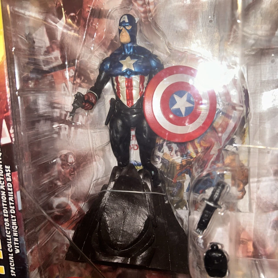 Figura de acción Marvel Select Capitán América Segunda Guerra Mundial UIB 2008 Diamond Select Toys Foto 2 de 4