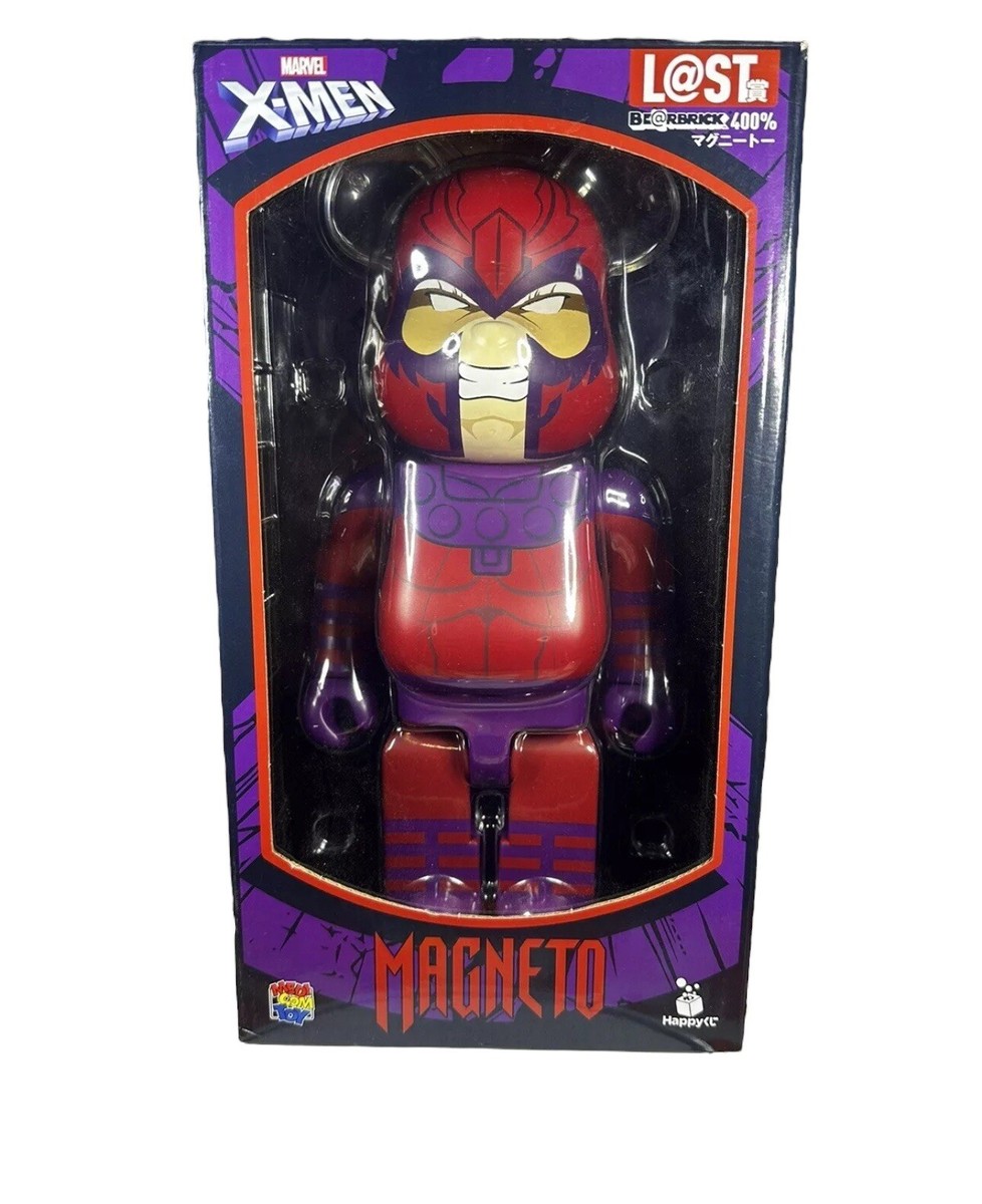 Bearbrick Happy Kuji X-Men Magneto Last Prize 400% MEDICOM MARVEL