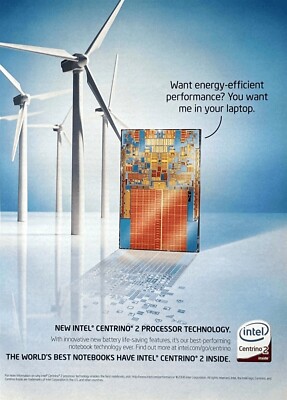 2008 INTEL Centrino2 Processor World's Best Notebooks Have Intel Inside PRINT Ad