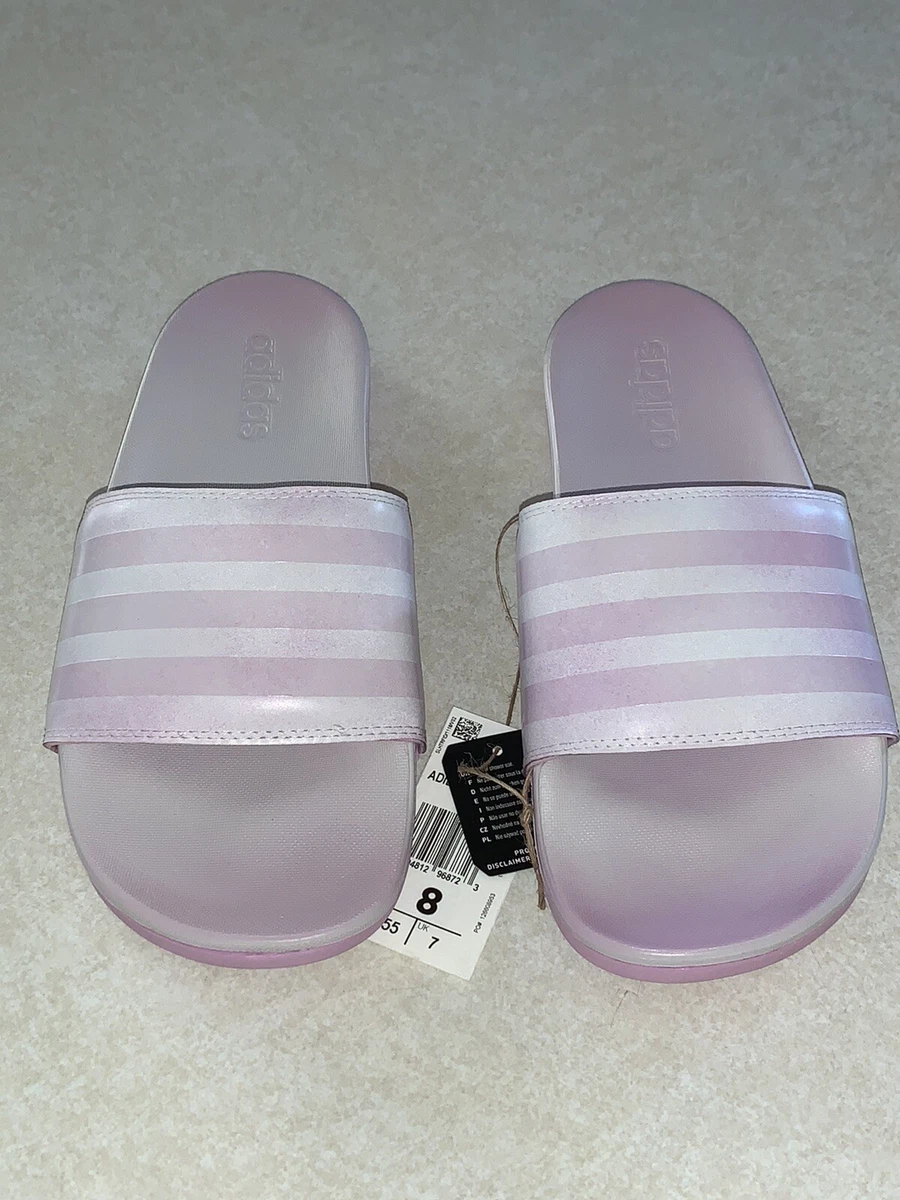 Adidas lilac best sale slides