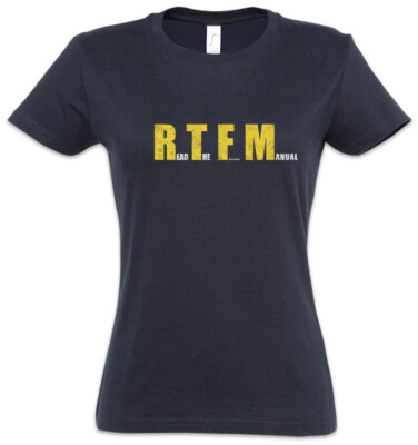 Read The F Manual Damen T-Shirt Admin Computer Science Scientist Fun Geek Nerd