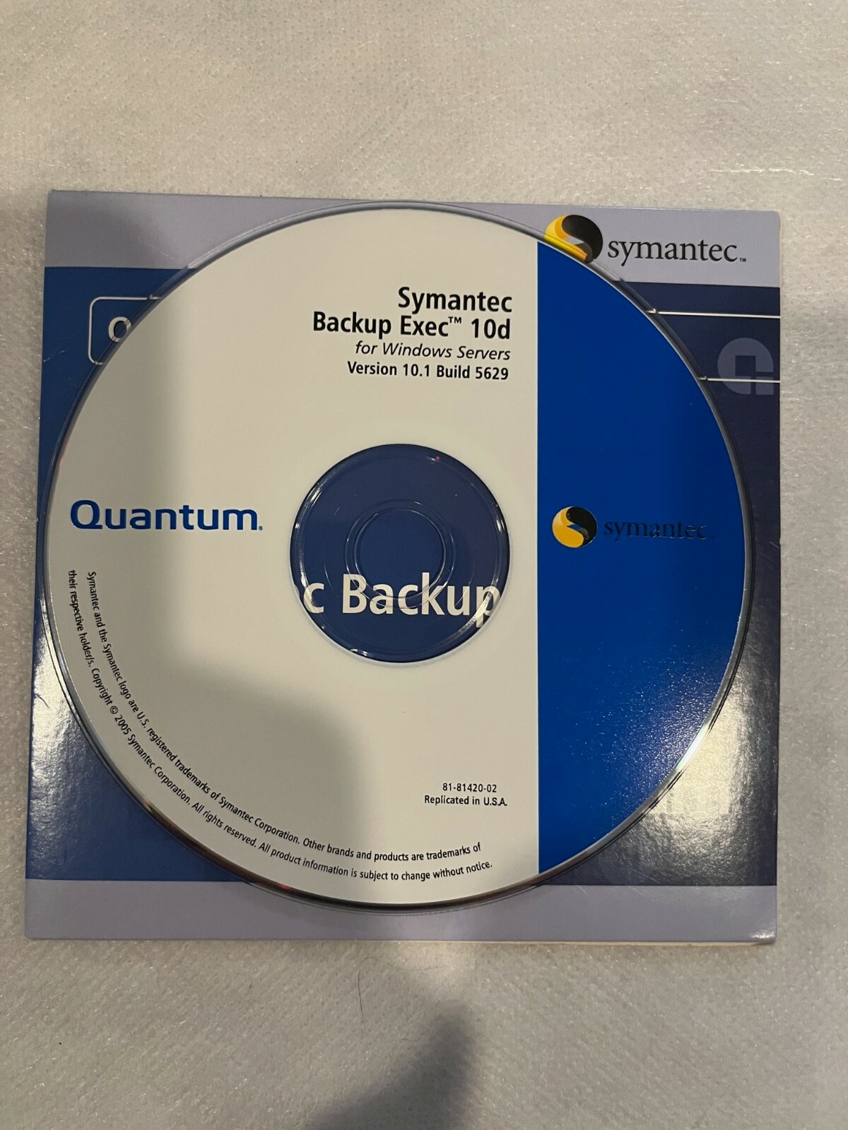 Quantum Software Kit - Symantec Backup Exec 10d, for Windows Servers with  Key | eBay