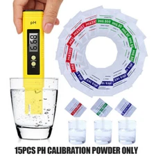 15 Pack pH Buffer Powder Calibration Solution 4.01 6.86 9.18 for Meter Tester