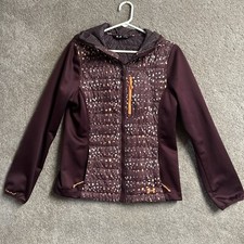 Under Armour Coldgear Infrared Winter Jacket Womens Small Burgundy Fitted Warm