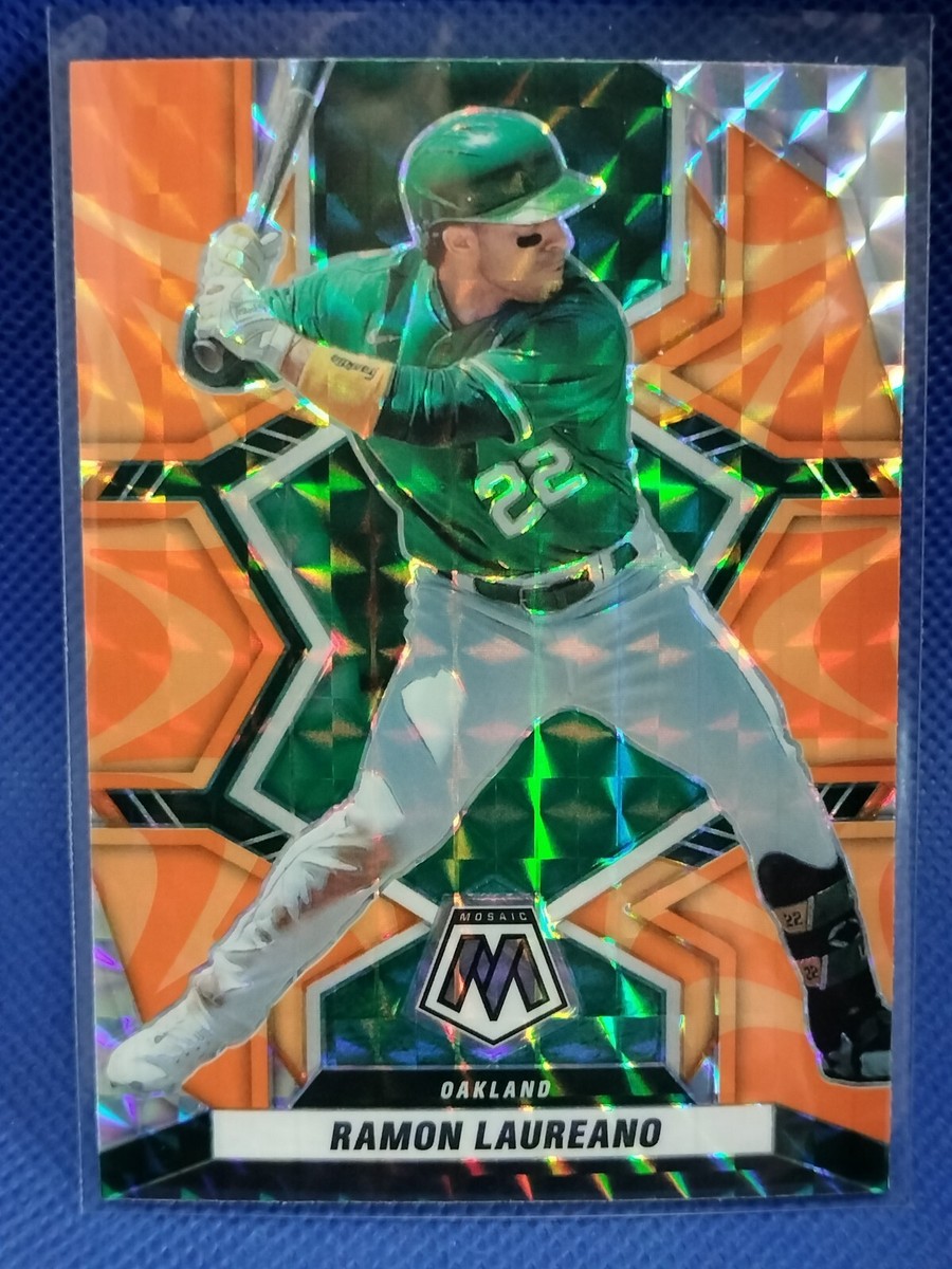 2022 Panini Mosaic Ramon Laureano #51 Reactive Orange Prizm A's