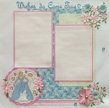 Disney 12x12 Premade Scrapbook Page-Wishes Do come True