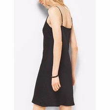 Michael Kors New Black Spaghetti Strap V-Neck Slip Dress Sizes 4 8 NWT $110.0