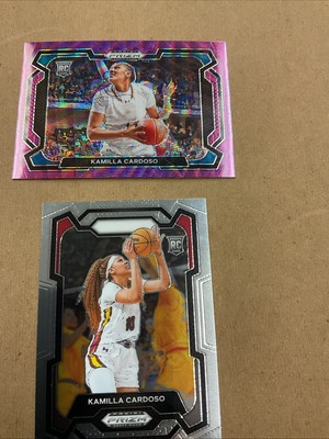 2024 Panini Prizm Chicago Sky Kamilla Cardoso Purple Wave Variation & Common 