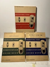 Receiving Tube Substitution Guide Books First Second Third Supplement VTG 1950's