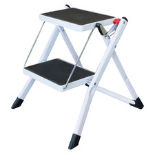 2-Step Steel Folding Mini Step Ladder Step Stool with 225 Lbs. Load Capacity