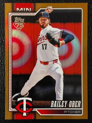 2026 Topps Series 1 Bailey Ober #31 Gold Rainbow Foil /50 