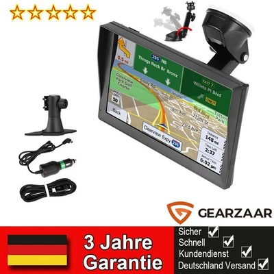 9 Zoll HD GPS Navi Navigation für Auto LKW PKW Navigationsgerät 8G EU DE Karte - Bild 1 von 4
