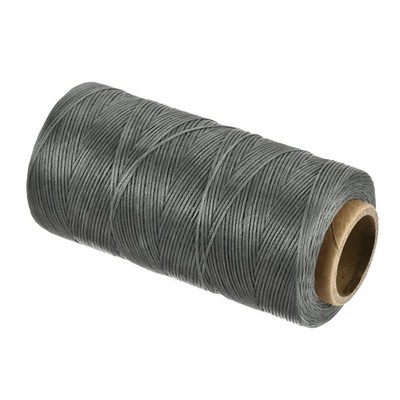 197 Yard 1mm 210D Flacher Wachsfaden Polyester Gewachster Faden Hellgrau